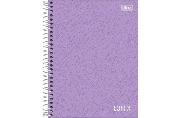 CADERNO COLEGIAL CAPA DURA 10 MATÉRIA 160 FOLHAS 177X240 LUNIX SORTIDO TILIBRA