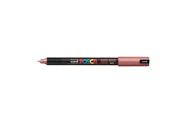 CANETA POSCA PC-1MR VERMELHO METÁLICO - PONTA EXTRAFINA 0,7MM | UNI-BALL