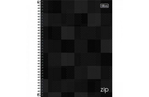 CADERNO CAPA DURA ZIP 1 MATERIA 80 FOLHAS TILIBRA