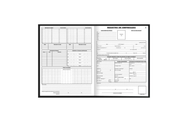 LIVRO REGISTRO DE EMPREGADOS 50 FOLHAS CAPA DURA | TILIBRA