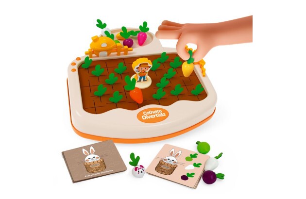 BRINQUEDO COLHEITA DIVERTIDA JOGO QUE DESAFIA SUA MEMÓRIA +3 ANOS PAKITOYS 4098
