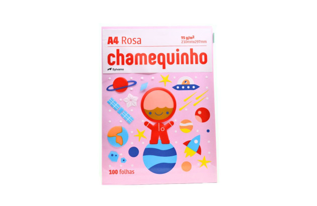 PAPEL SULFITE A4 ROSA 75G COM 100 FOLHAS  CHAMEQUNHO – CHAMEX