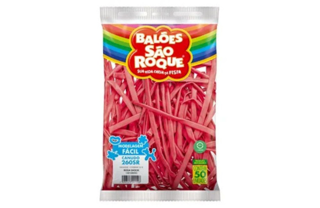 BALÃO CANUDO 260SR ROSA SHOCK 50 UNDS SÃO ROQUE