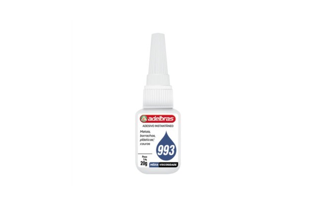 COLA ADESIVO INSTANTANEA 993 MÉDIA VISCOSIDADE 20G ADELBRAS