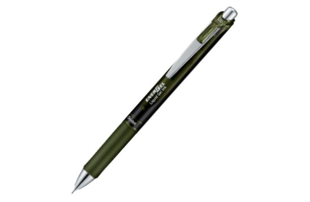 CANETA 0.5 PENTEL ENERGEL BLACK COLORS PRETO OLIVA