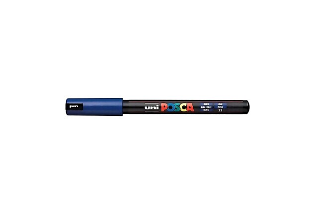CANETA POSCA PC-1MR AZUL - PONTA EXTRAFINA 0,7MM | UNI-BALL