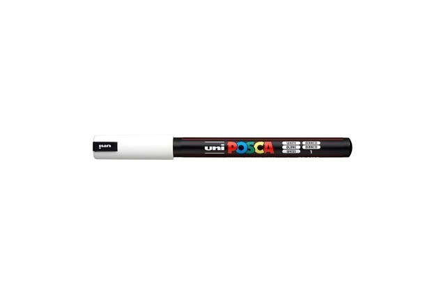 CANETA POSCA PC-1MR BRANCA - PONTA EXTRAFINA 0,7MM |UNI-BALL