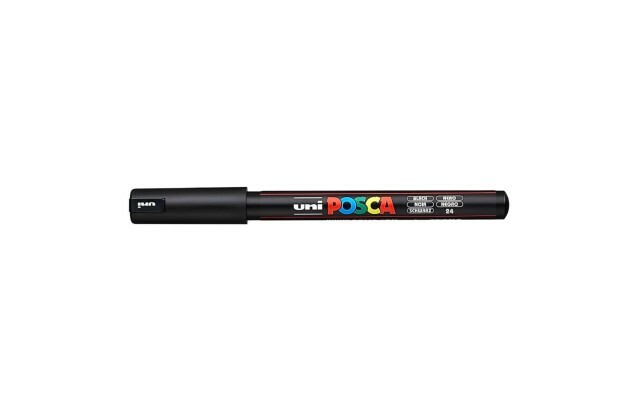 CANETA POSCA PC-1MR PRETA - PONTA EXTRAFINA 0,7MM |UNI-BALL