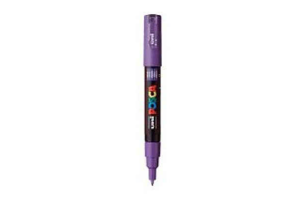 CANETA POSCA PC-1M VIOLETA - PONTA EXTRAFINA BALA-CÔNICA 0,7MM BASE DE ÁGUA | UNI-BALL