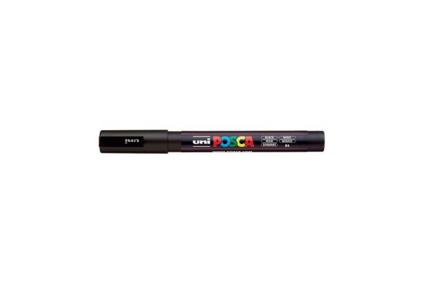 CANETA UNI POSCA PC-3M FINA PRETA