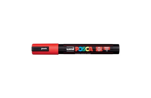 CANETA UNI POSCA PC-5M MEDIUM VERMELHA
