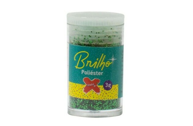 GLITTER ESCOLAR BRILHO 3G VERDE ESCURO MAKE+ 7008