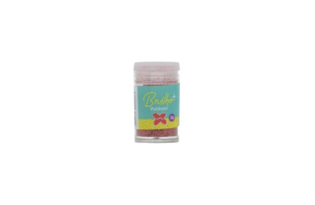 GLITTER ESCOLAR BRILHO 3G VERMELHO MAKE+ 7002