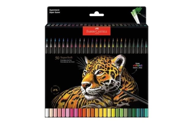 LAPIS DE COR 50 CORES SUPERSOFT 210750 FABER CASTELL