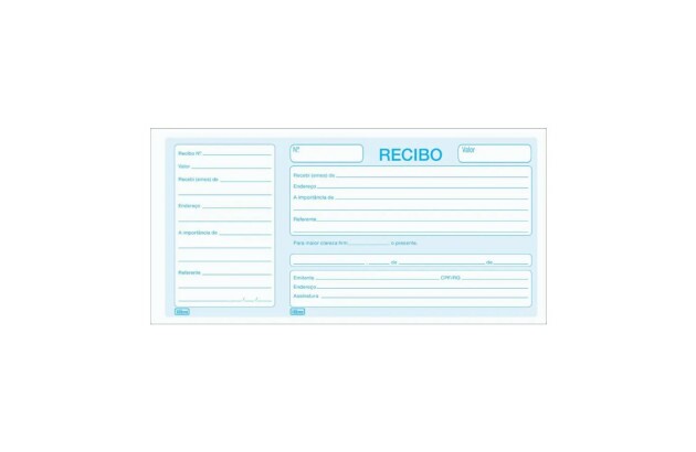 BLOCO RECIBO COMERCIAL COM CANHOTO 100 FOLHAS 105X206MM | TILIBRA