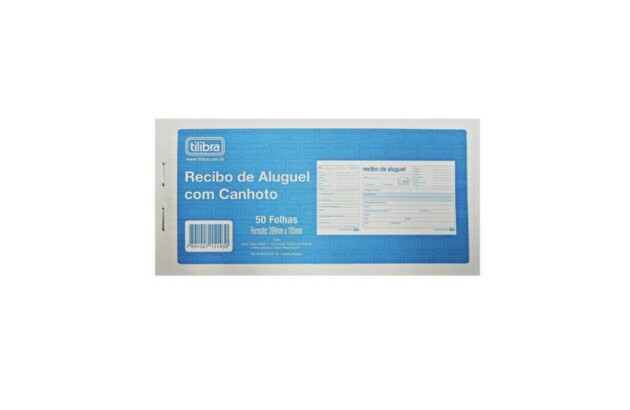 BLOCO RECIBO DE ALUGUEL COM CANHOTO 50 FOLHAS 210X106MM | TILIBRA
