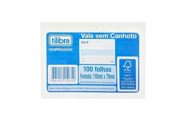 BLOCO TALÃO DE PEDIDO 1/9 GRANDE 75 FOLHAS 199X294MM | TILIBRA