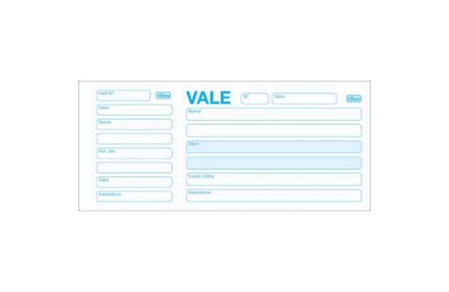 BLOCO VALE COM CANHOTO 100 FOLHAS 160X70MM | TILIBRA