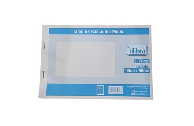 BLOCO DE RASCUNHO COM SERRILHA 80 FOLHAS | TILIBRA