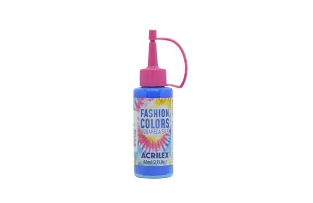 TINTA TECIDO AQUARELA SILK 60ML FASHION COLORS AZUL CELESTE 503 ACRILEX 4560