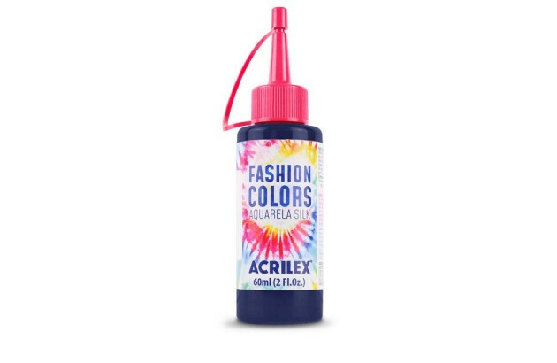 TINTA TECIDO AQUARELA SILK 60ML FASHION COLORS AZUL MARINHO 544 ACRILEX 4560
