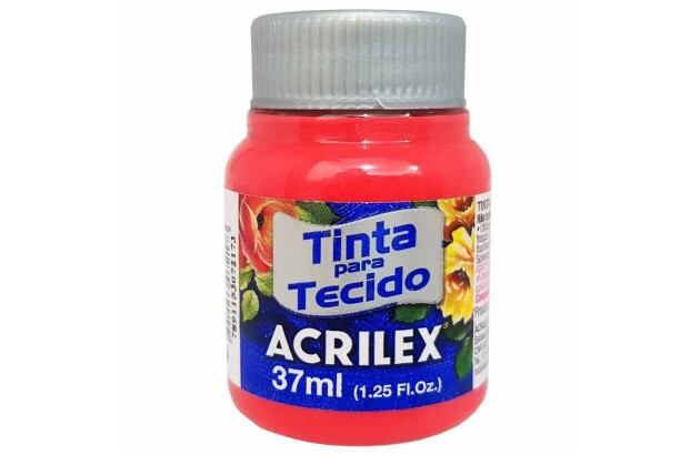 TINTA PARA TECIDO FOSCA 37ML VERMELHO BEBÊ 800 - UNIDADE | ACRILEX 4140
