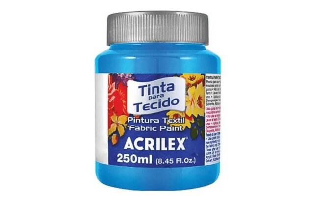 TINTA PARA TECIDO FOSCA 250ML AZUL CELESTE 503 - UNIDADE | ACRILEX 4125