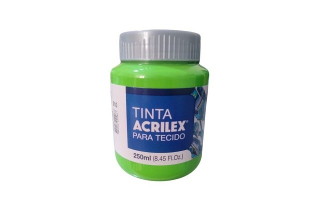 TINTA PARA TECIDO FOSCA 250ML VERMELHO ESCARLETE 508 - UNIDADE | ACRILEX 4125