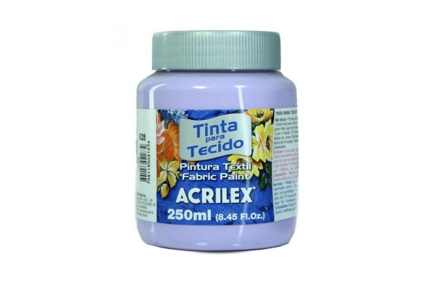 TINTA PARA TECIDO FOSCA 250ML LILÁS 528 - UNIDADE | ACRILEX 4125