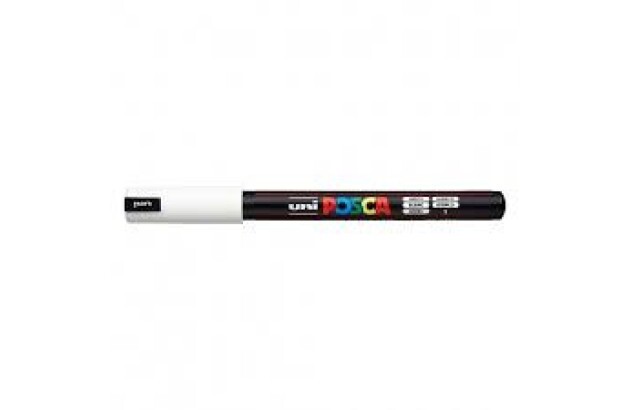 CANETA POSCA PC-3M 0.9 A 1.3 MM BRANCA BULLET UNI-BALL