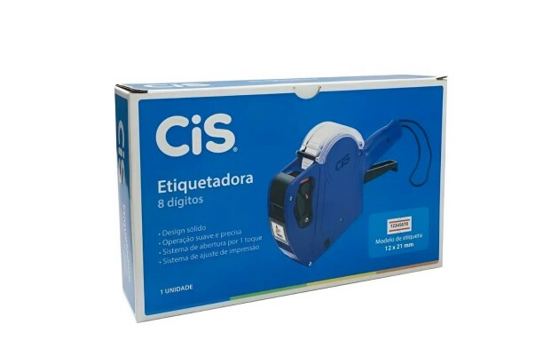 ETIQUETADORA DE PREÇO 8 DÍGITOS MODELO ETIQUETA 12X21MM CIS OFFICE 45.9902
