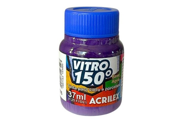 TINTA VITRO 150° 37ML VIOLETA 516 BASE DE ÁGUA - UNIDADE | ACRILEX 1140