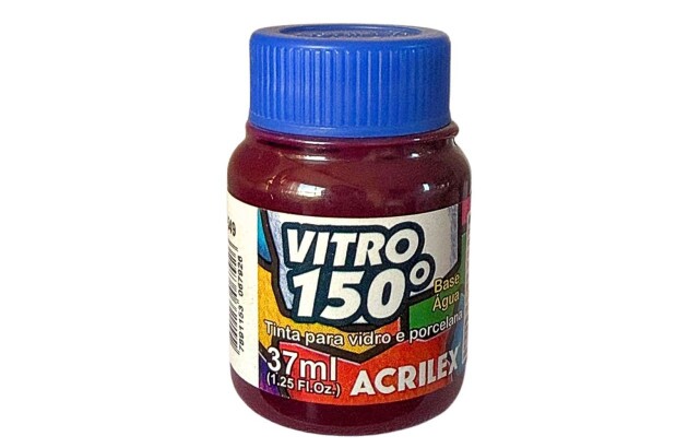 TINTA VITRO 150° 37ML MAGENTA 549 BASE DE ÁGUA - UNIDADE | ACRILEX 1140