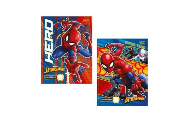 CADERNO DE CALIGRAFIA CAPA DURA COSTURADO 40 FOLHAS SPIDERMAN 187X245MM - UNIDADE | TILIBRA