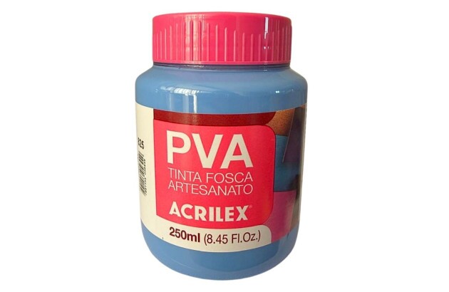 TINTA PVA FOSCA PARA ARTESANATO 250ML AZUL COUNTRY 825 – UNIDADE | ACRILEX 3225