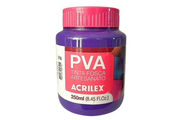 TINTA PVA FOSCA PARA ARTESANATO 250ML VIOLETA 516 – UNIDADE | ACRILEX 3225