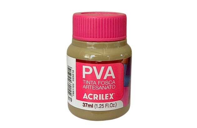 TINTA PVA FOSCA PARA ARTESANATO 37ML CONCRETO 819 - UNIDADE | ACRILEX 3240