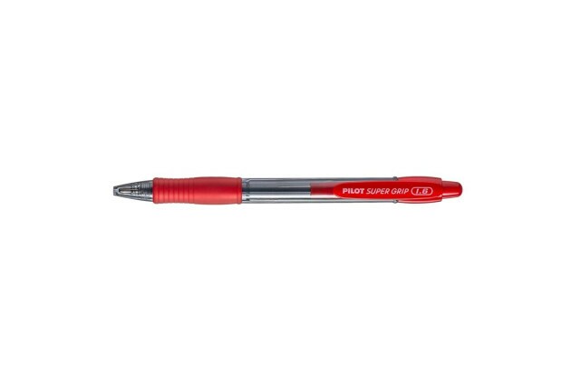 CANETA ESFEROGRÁFICA 1.6 SUPER GRIP VERMELHO RETRÁTIL PILOT