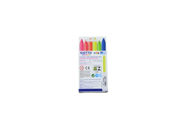 GIZ DE CERA 6 CORES NEON GIOTTO MAXI 11MM