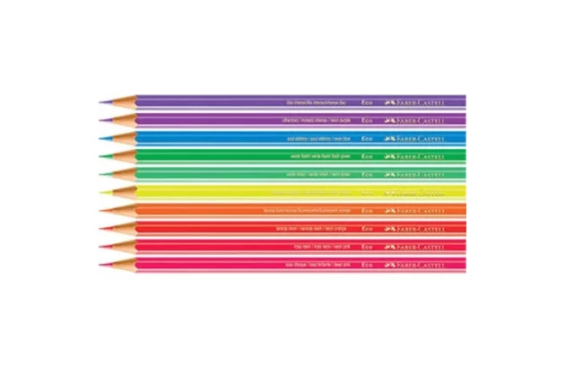 LAPIS DE COR 10 CORES NEON ECOLAPIS 12410 FABER