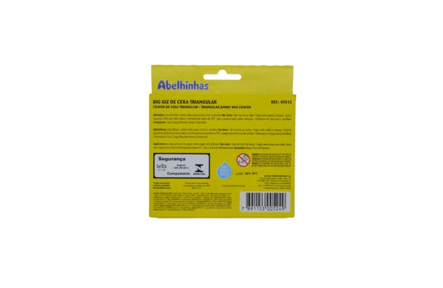 BIG GIZ DE CERA 12 CORES TRIANGULAR JUMBO 95G ACRILEX 9312