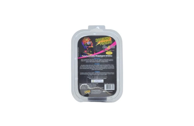 TINTA FACIAL CREMOSA 5 CORES FLUOR COLORS EM TORRE - ROSTINHO PINTADO 3017