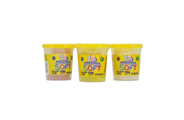 MASSA DE MODELAR SOFT 150G AMARELO PESSEGO 7315 ACRILEX