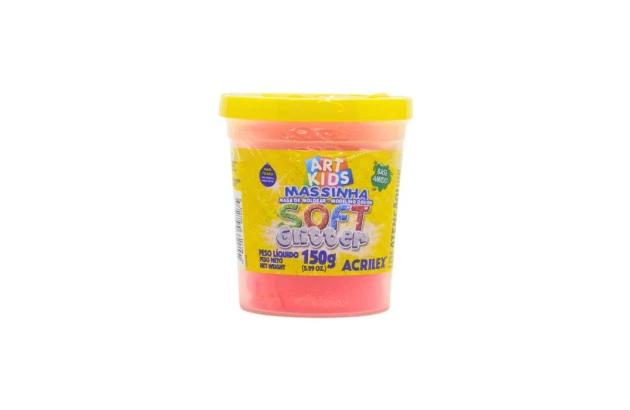MASSA PARA MODELAR SOFT 150G GLITTER AMARELO  ACRILEX