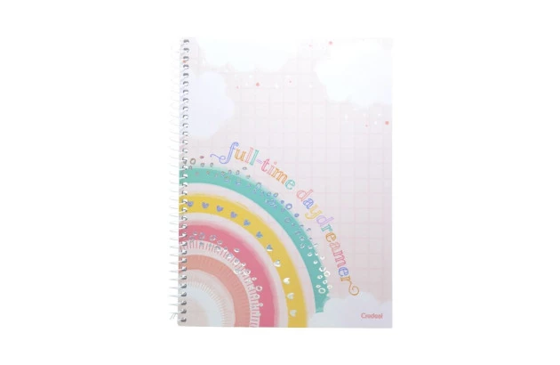 CADERNO CAPA DURA ARCO IRIS 1 MATERIA CREDEAL