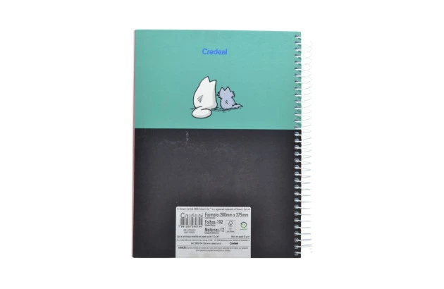 CADERNO UNIVERSITARIO 12 MATERIAS SIMONS CAT CREDEAL 280744
