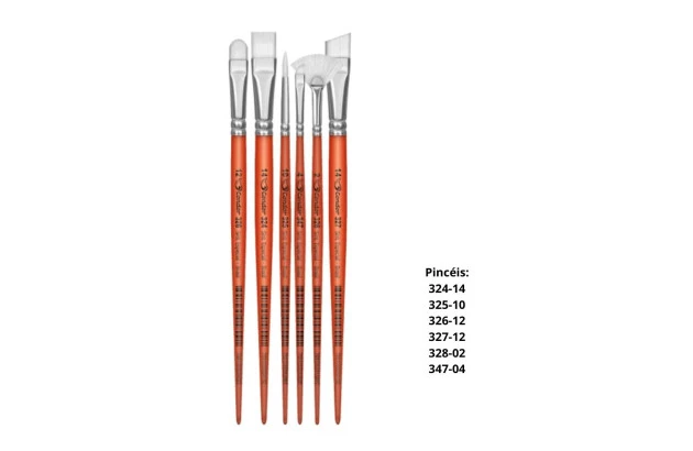 KIT PINCEL DE PELO TECIDO 06 UND 595 CONDOR