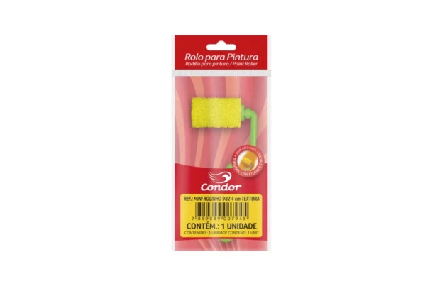 ROLO DE ESPUMA TEXTURA PARA PINTURA 4 CM 982 CONDOR