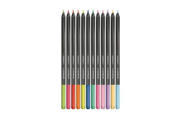 LÁPIS DE COR 12 CORES NEON + PASTEL CARBON LINE LEO&LEO - 4434