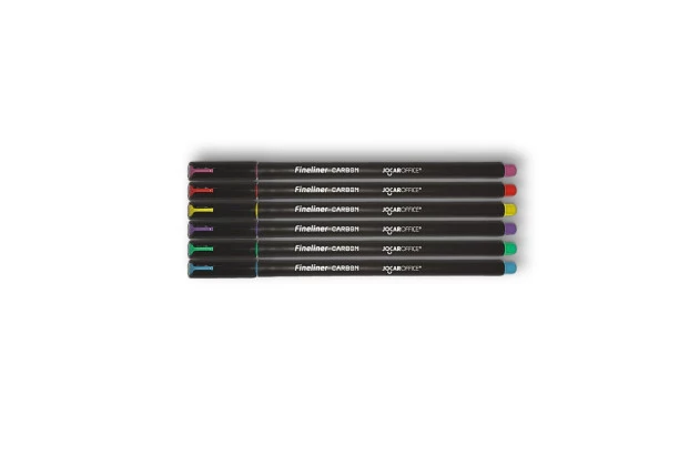 ESTOJO CANETA ESFEROGRÁFICA 6 CORES FINELINER 0.5 CARBON LINE JOCAR OFFICE – 10243
